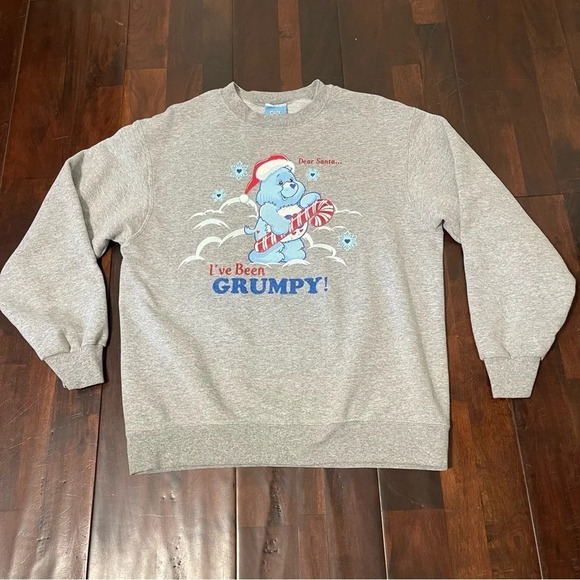 Care Bears Sweatshirt Dear Santa I’ve Been Grumpy Crewneck Size Medium - Picture 1 of 9